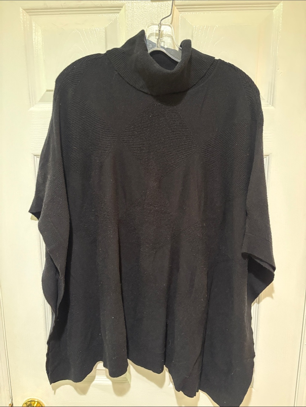 Alfani Black Turtleneck poncho